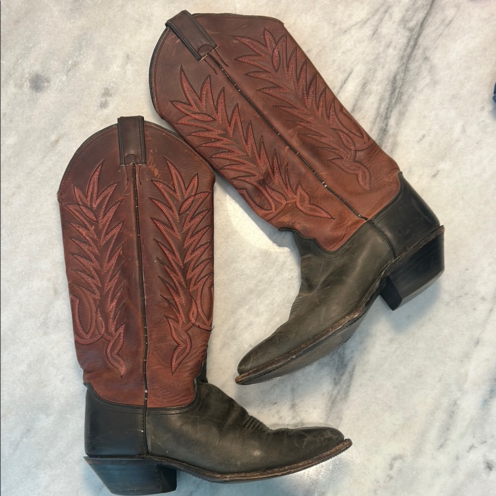 Two-Tone Justin Western Cowboy Boots